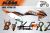 Decal Sticker Kit - White/Orange for KTM Six Days (300tpi, 350exc-f, 500exc-f)