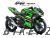Complete 3M™ Decal Sticker Kit - LNV Racing (Green) for Kawasaki Ninja 400