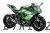Complete 3M™ Kawasaki NINJA 250SL Decal Sticker Kit - Mission Green/Blue