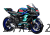 Complete 3M™ Decal Sticker Kit - PTN RACING (Blue) for Yamaha YZF R7