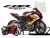 Complete 3M™ Honda CBR650R (2024-Present) Decal Sticker Kit - RACE BULL (Yellow)