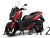 XMAX 300 (2021) Mat Deep Red Metallic Plastic Parts Set