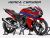 Honda CBR500R (2013-2015) Decal Sticker Kit - TRICOLOUR (White)