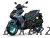 Aerox (2023) Pastel Dark Gray (003E, PGD) Sticker Set
